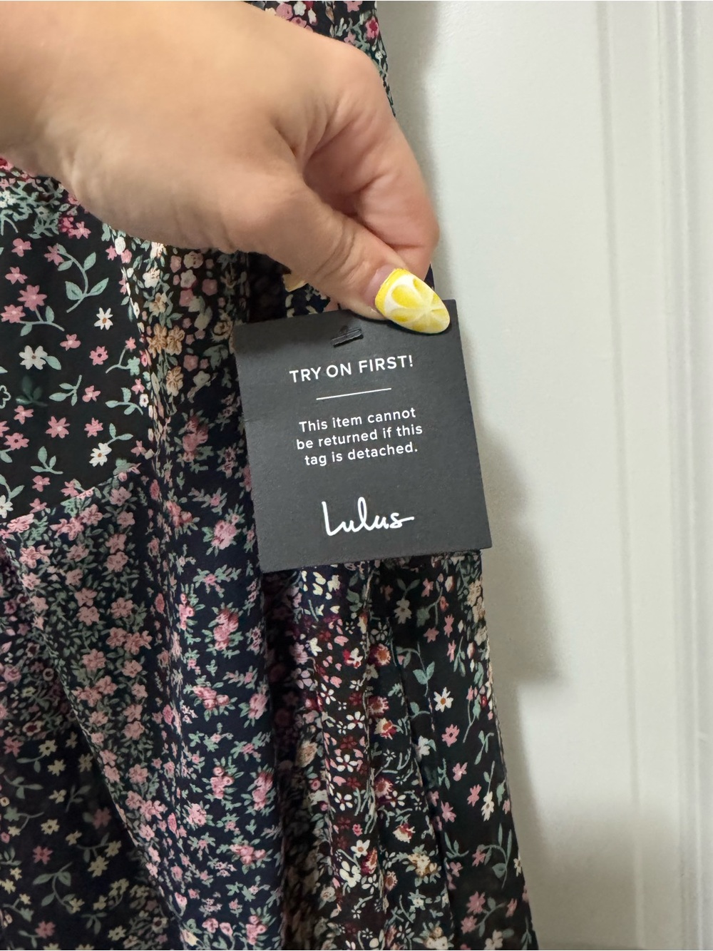 Lulus Neva Navy Blue Floral Print Off-the-shoulder Maxi Dress - Size L - Picture 8 of 14